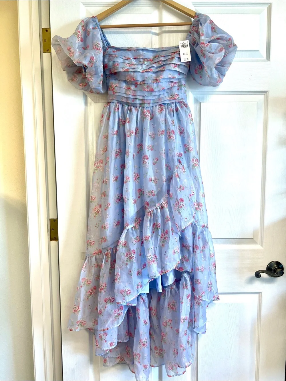 print dress pleated woman Saylor Chiffon Floral youthful party Dress The ideal dress for Size:18-24 Months Black Lace Spaghetti Straps